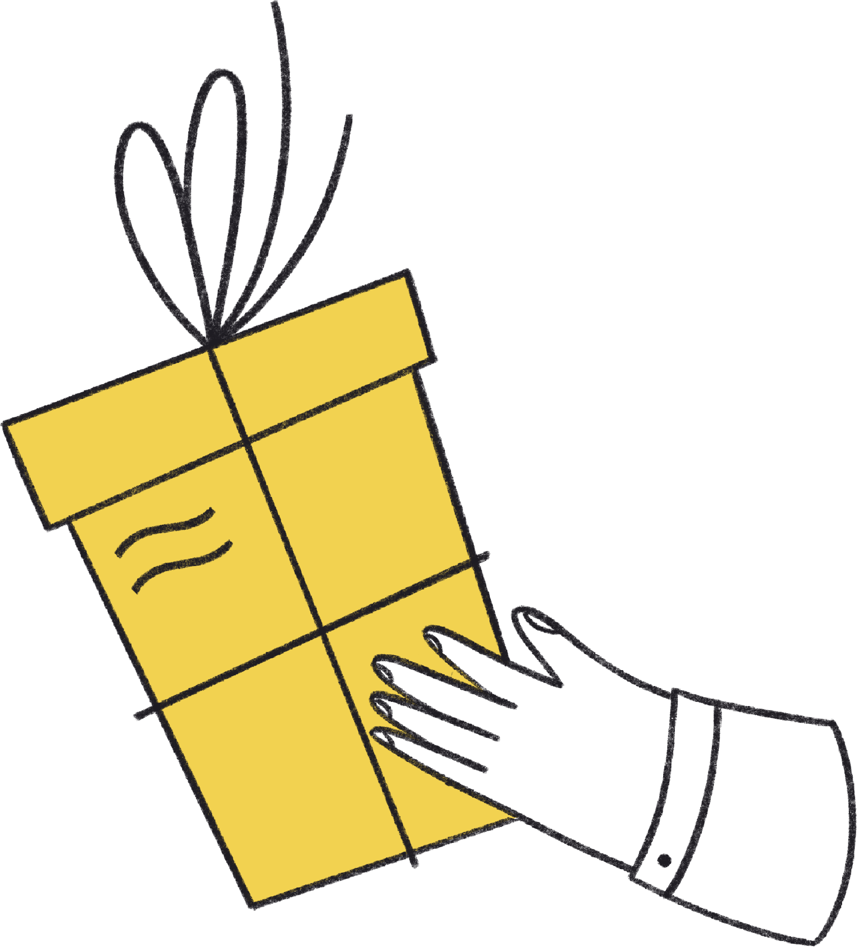 Ilustracion de regalo para donación