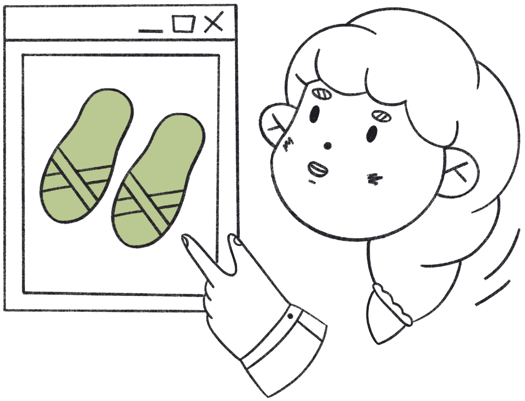 Ilustracion de compra por internet